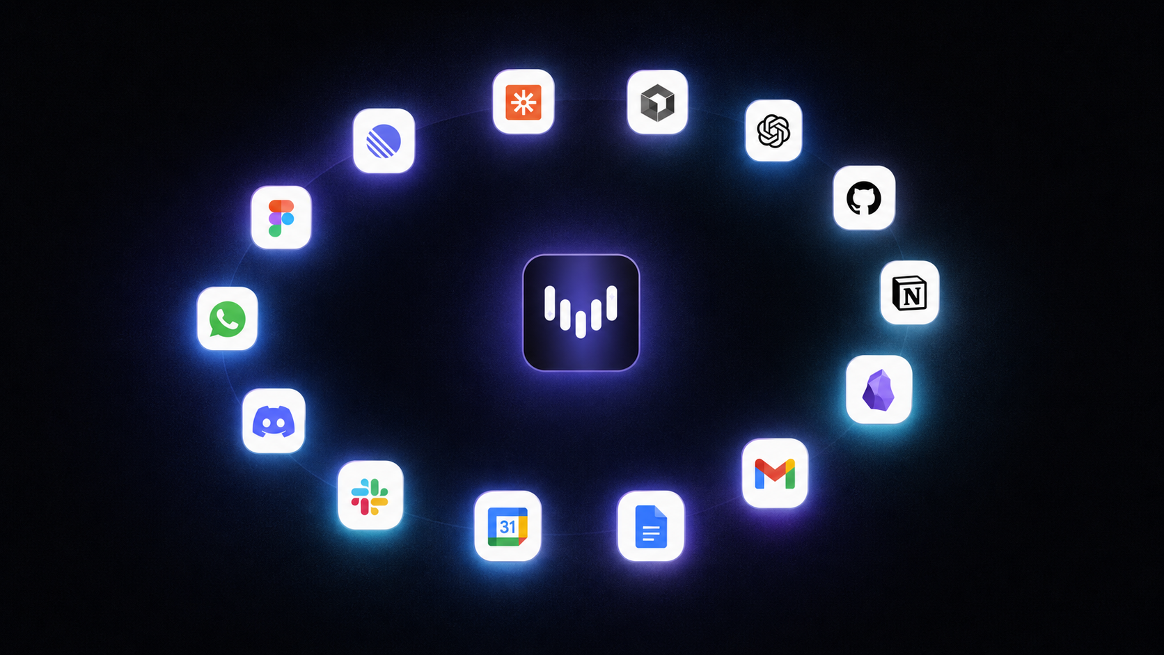 Vordi surrounded by the apps and AI tools it works with